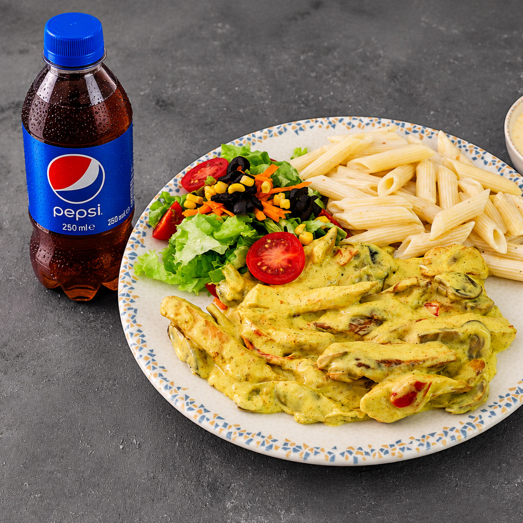 Pepsi'li Köri Tavuk Menü