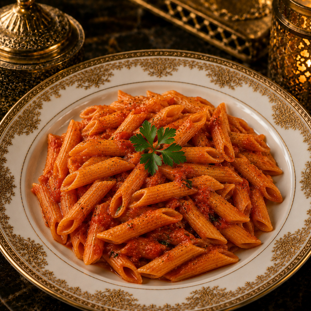 Domates Soslu Penne Makarna