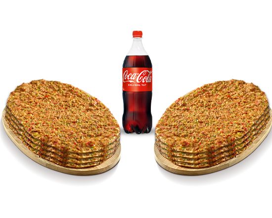 8 Adet Lahmacun + 1 lt Cola