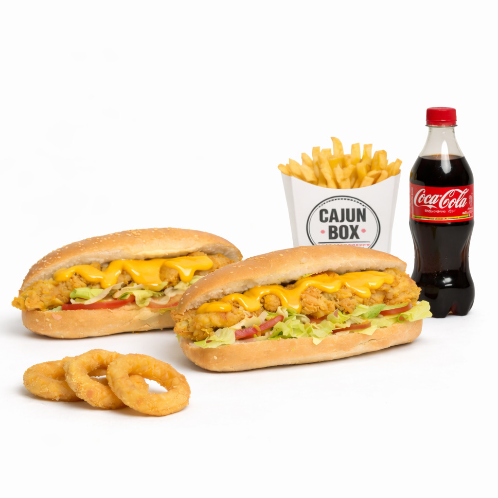 2'li Cheddarlı Cajun Sandviç Menü