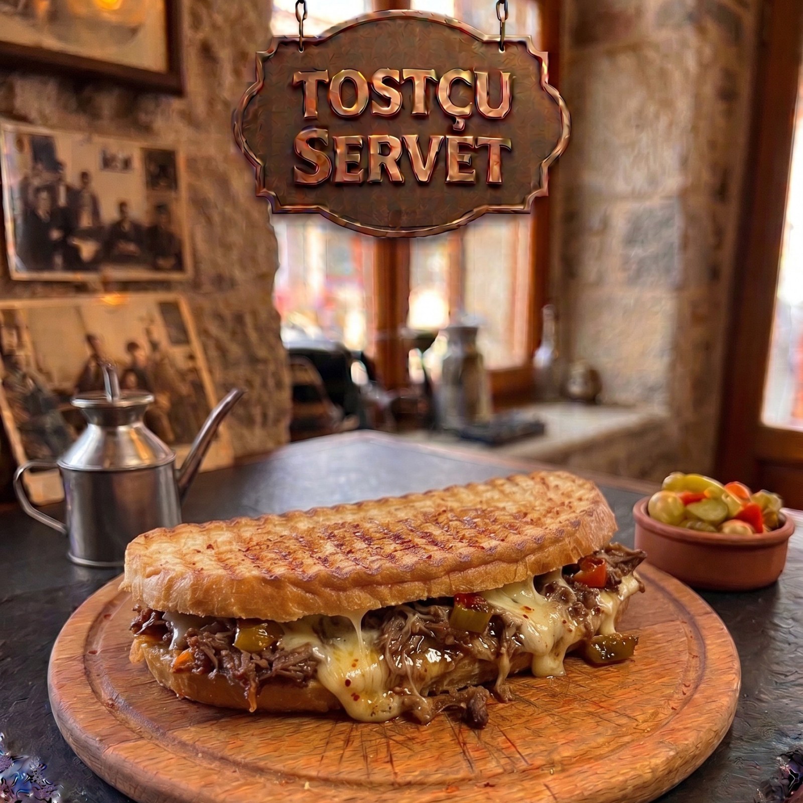 Kavurmalı Kaşarlı Tost