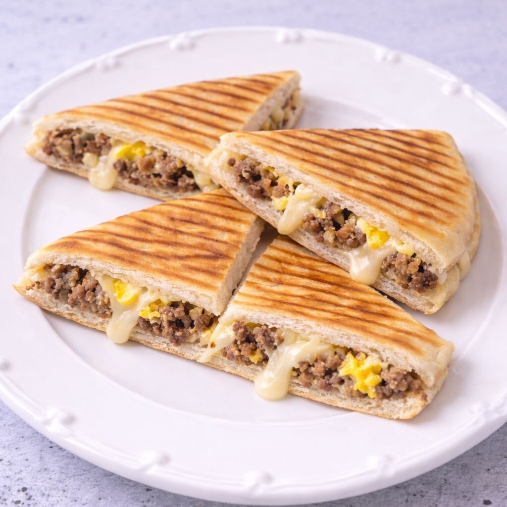 çift Yumurtalı kıymalı Bazlama Tost