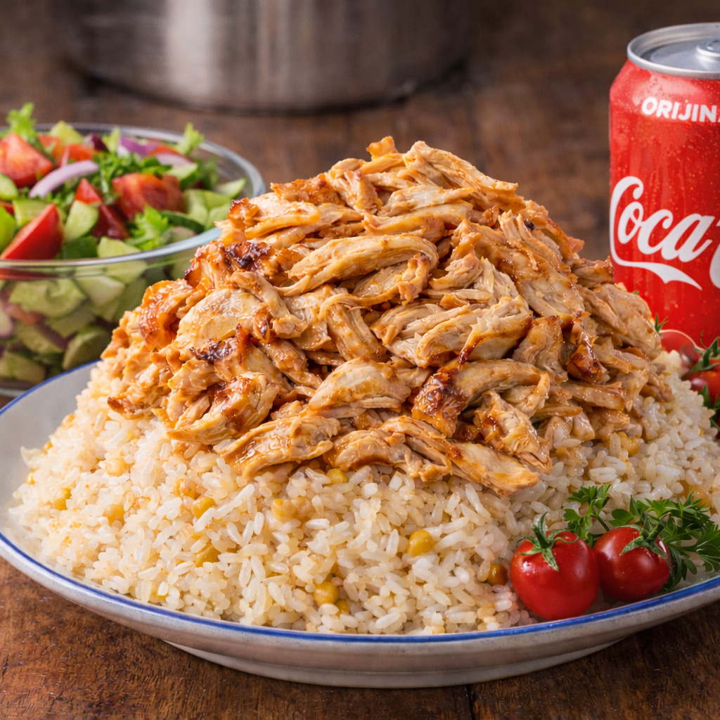 Tavuklu Pilav Salata Cola Menü