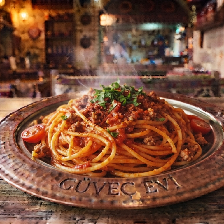 Güveç Evi’nden Salçalı Spagetti Makarna