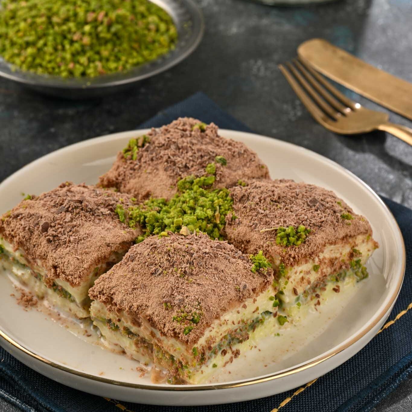 Çikolatalı Fıstıklı Soğuk Baklava