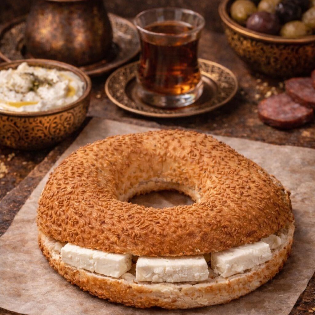 Beyaz Peynirli Sütlü Simit