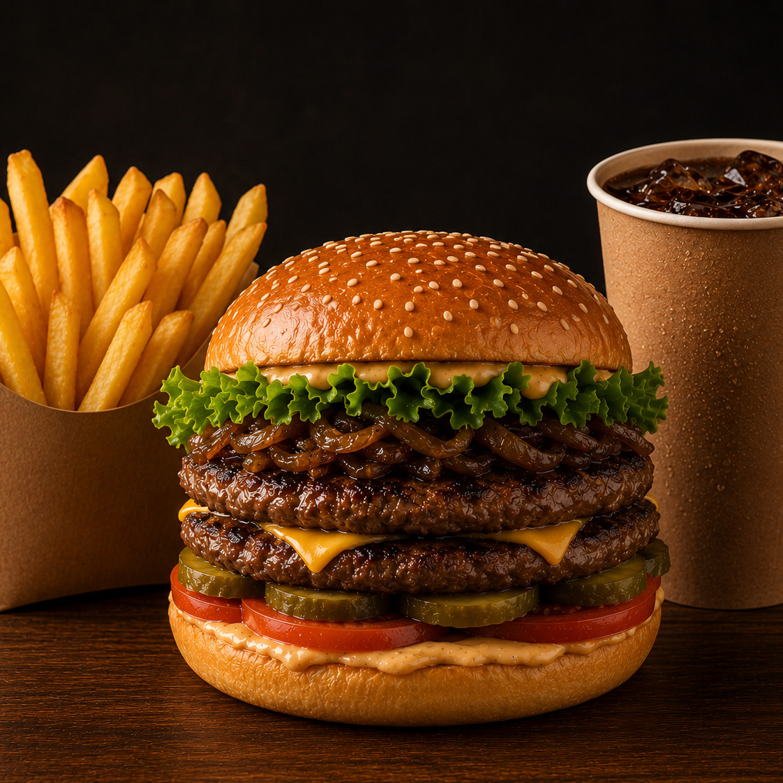Double Classic Smith Burger Menü