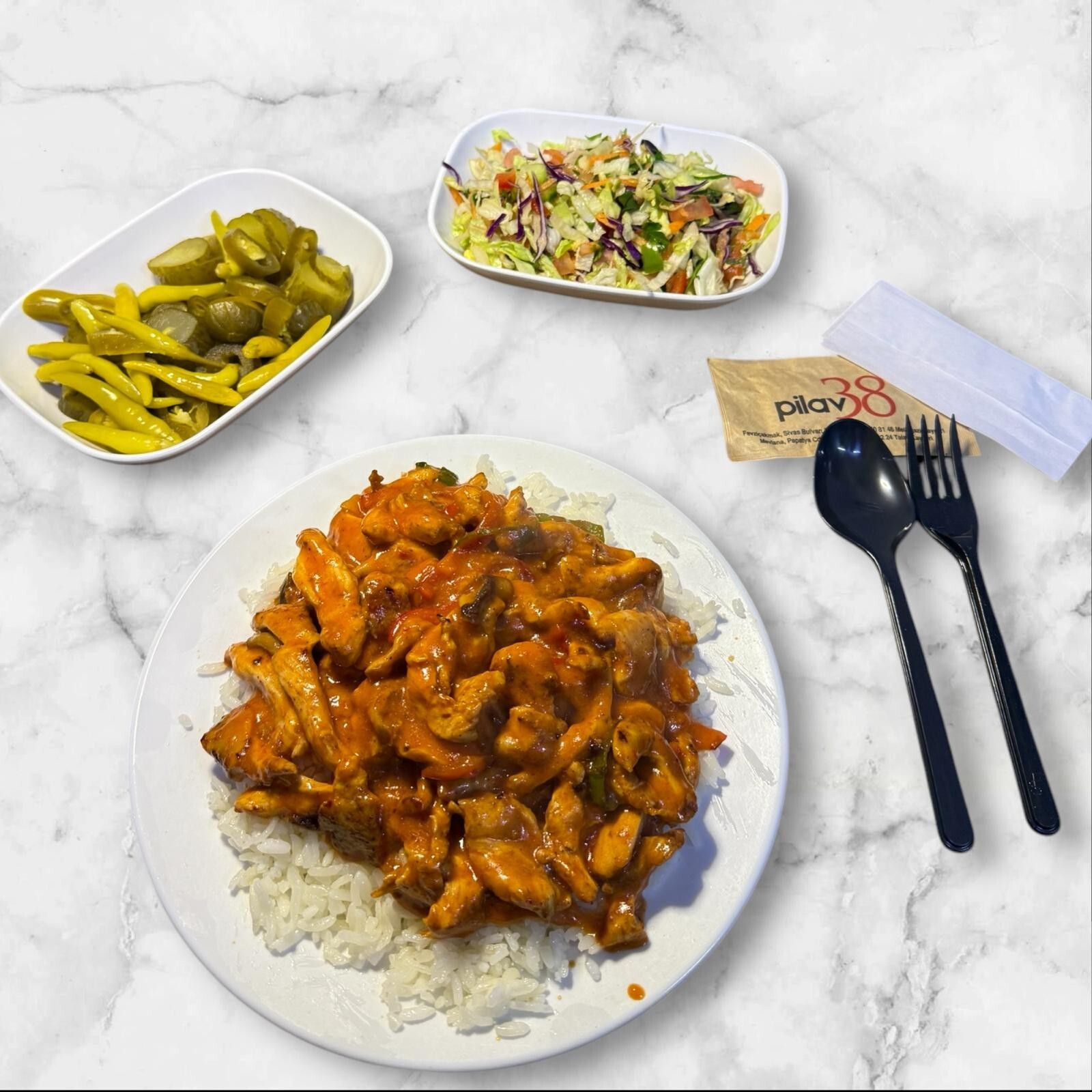 Sweet Chili Soslu Tavuk Pilav