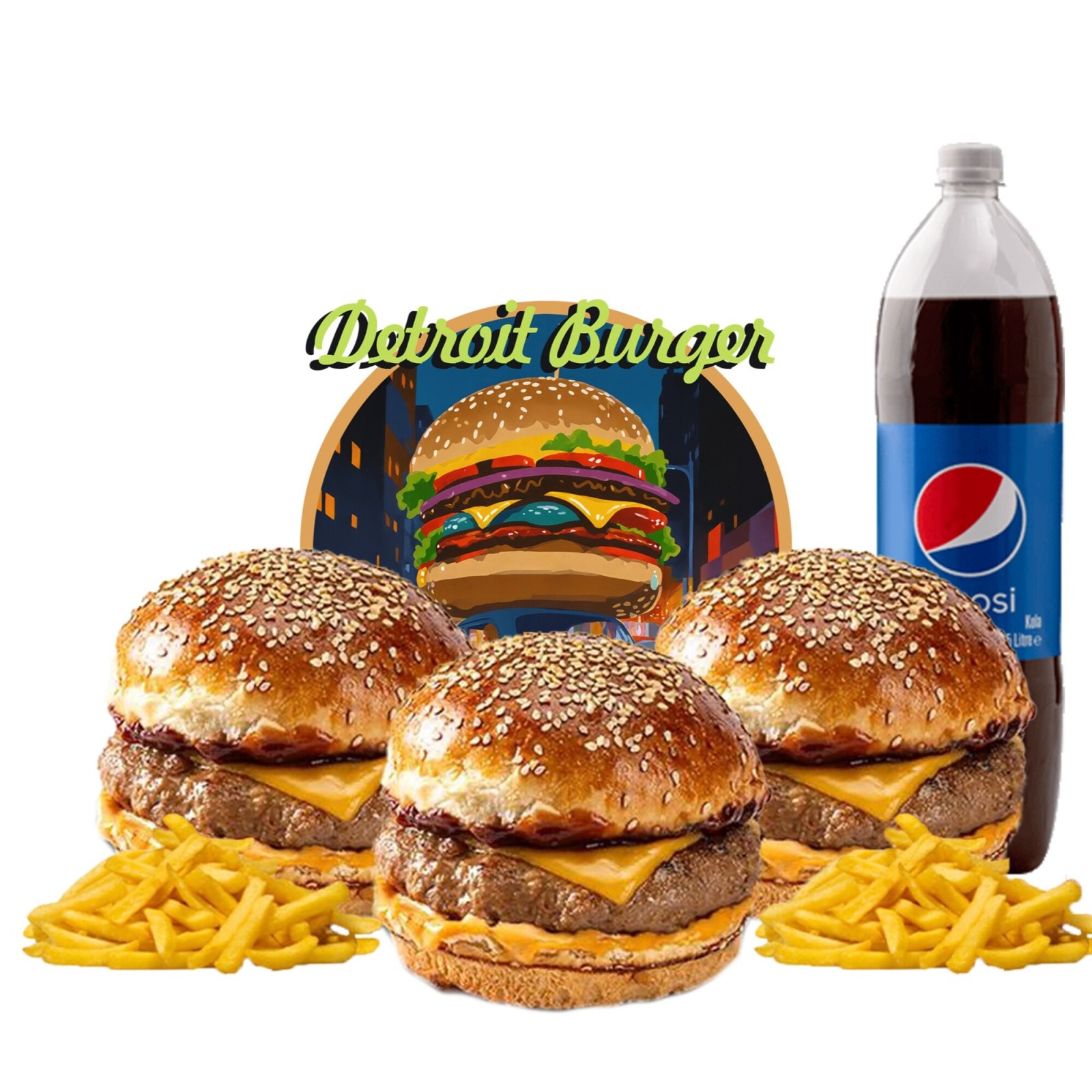 Cheese Burger Menü (3 Kişilik)