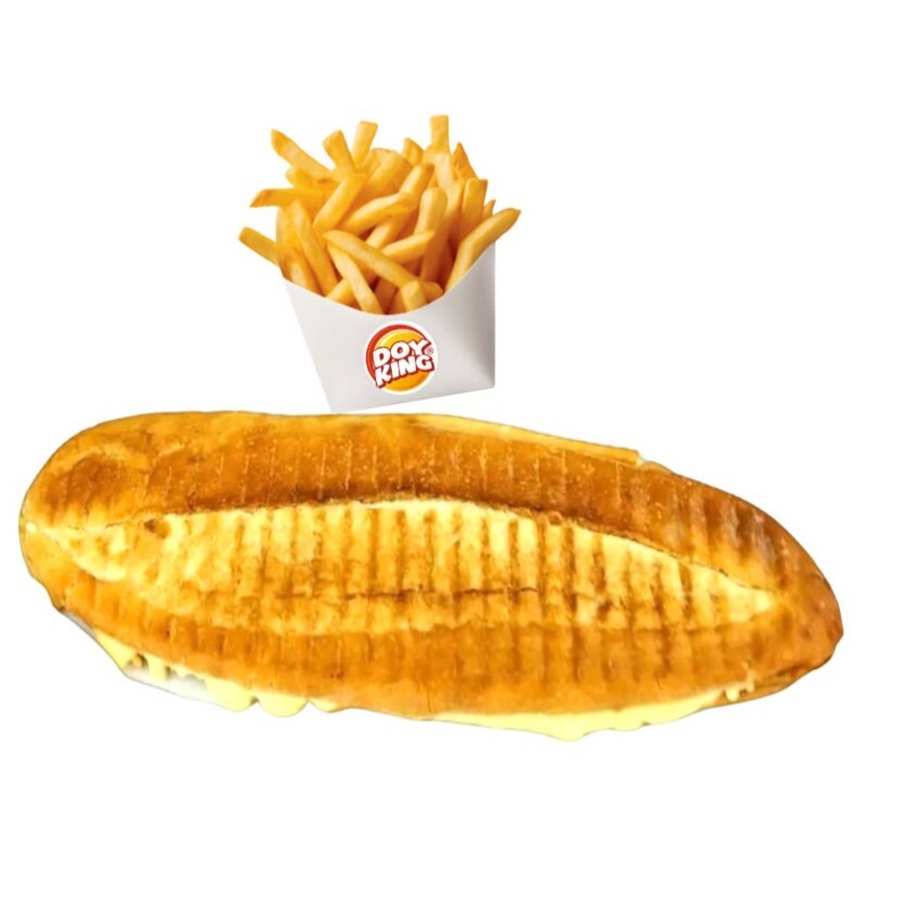 Sade Kaşarlı Tost & Patates Kızartması