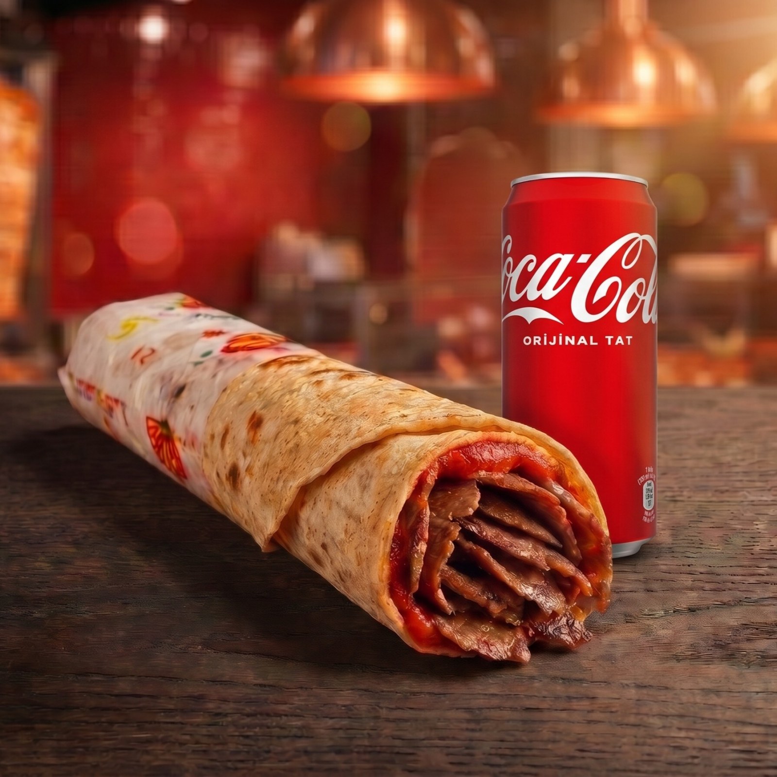 2 Adet Dürüm — Et Döner + Coca Cola 1 LT