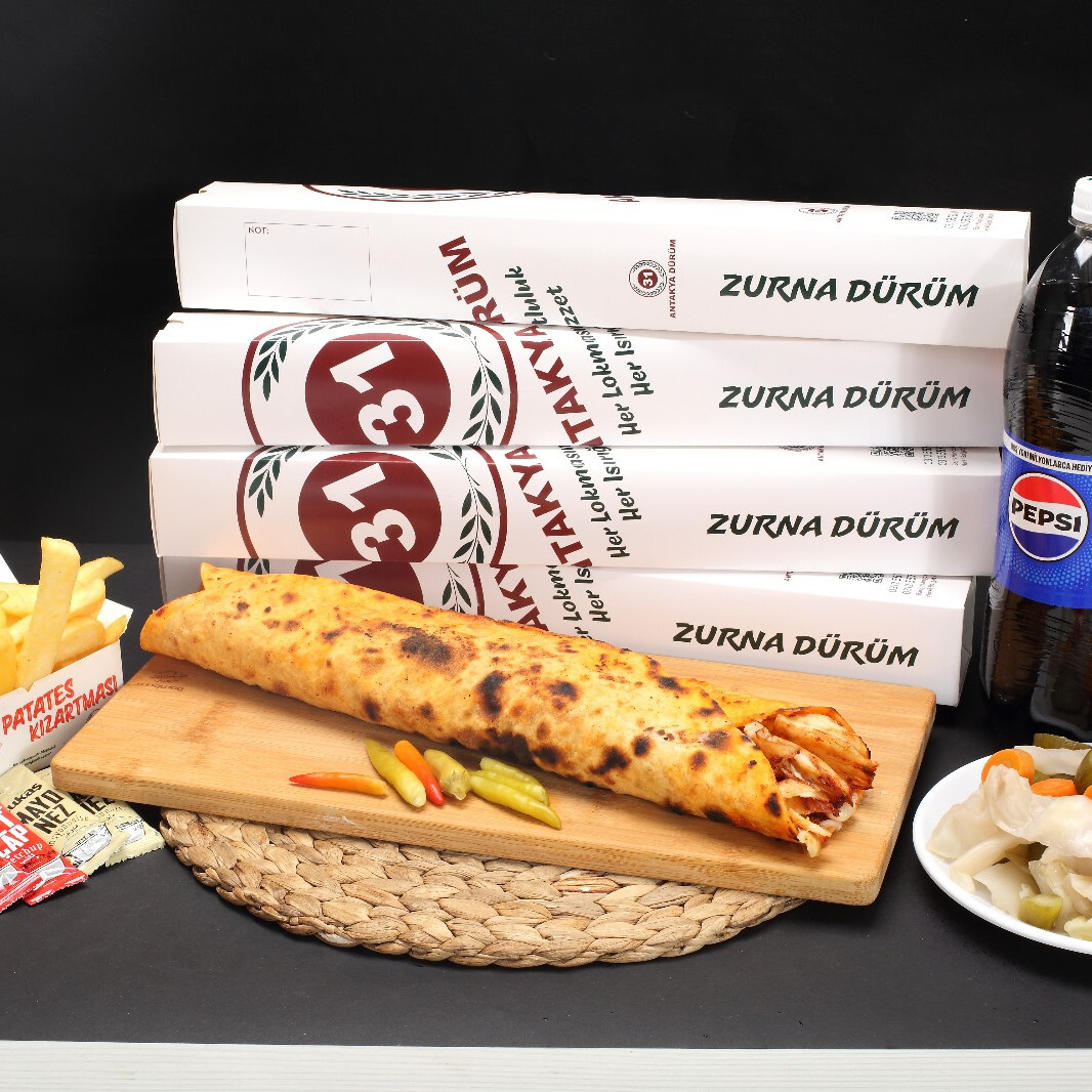 4'Lü Mega Tavuk Döner Dürüm 150 gr Aile Boy Menü