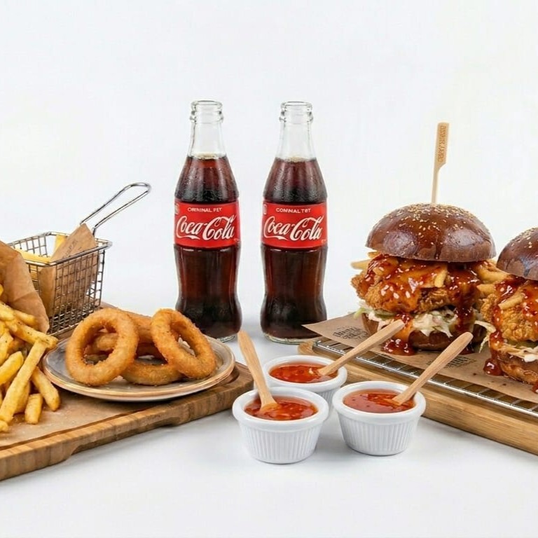 2 Kişilik AVANTAJLI Sweet Chili Crispy's Burger Menü