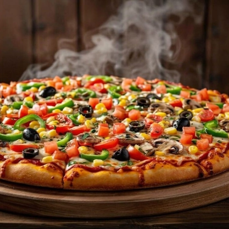 Cheddarlı Vejetaryen Pizza (Orta) VIP Live Sos Zeytinli Biberli Gurme Pizzacı Pizza
