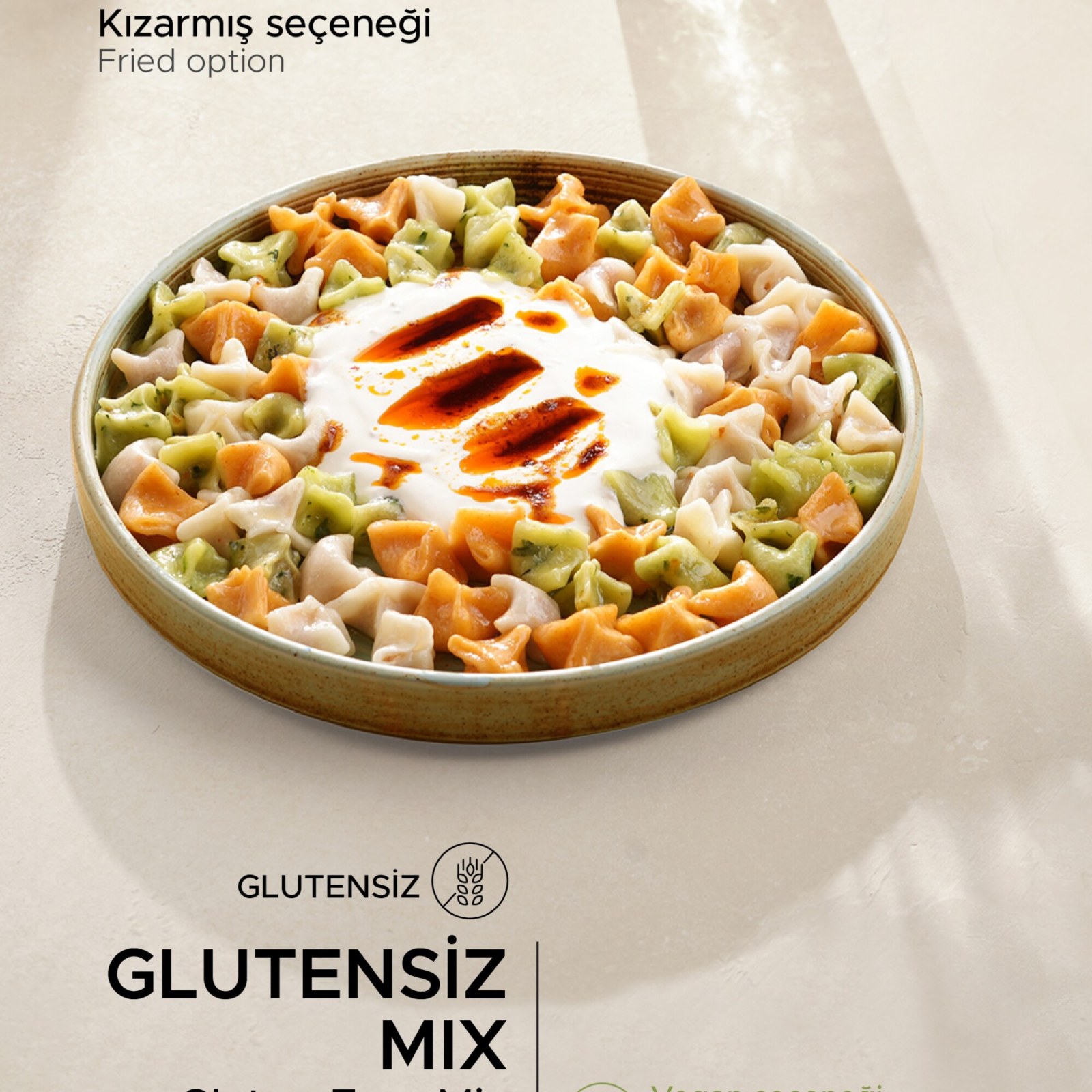 Glutensiz Vegan Kızarmış Mix Mantı