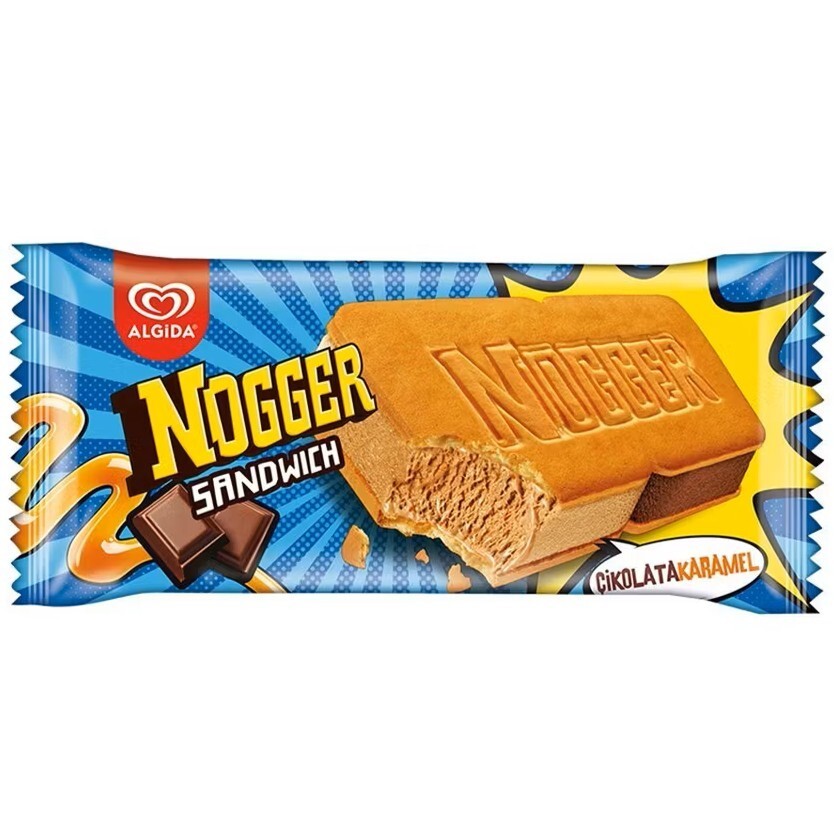 Algida Mini Nogger Sandwich Çikolata Karamel