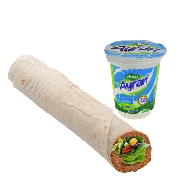 2 Adet Uber Eats Özel Ultra Mega Dürüm Menü(160gr)+ 2 Ayran 175cl.