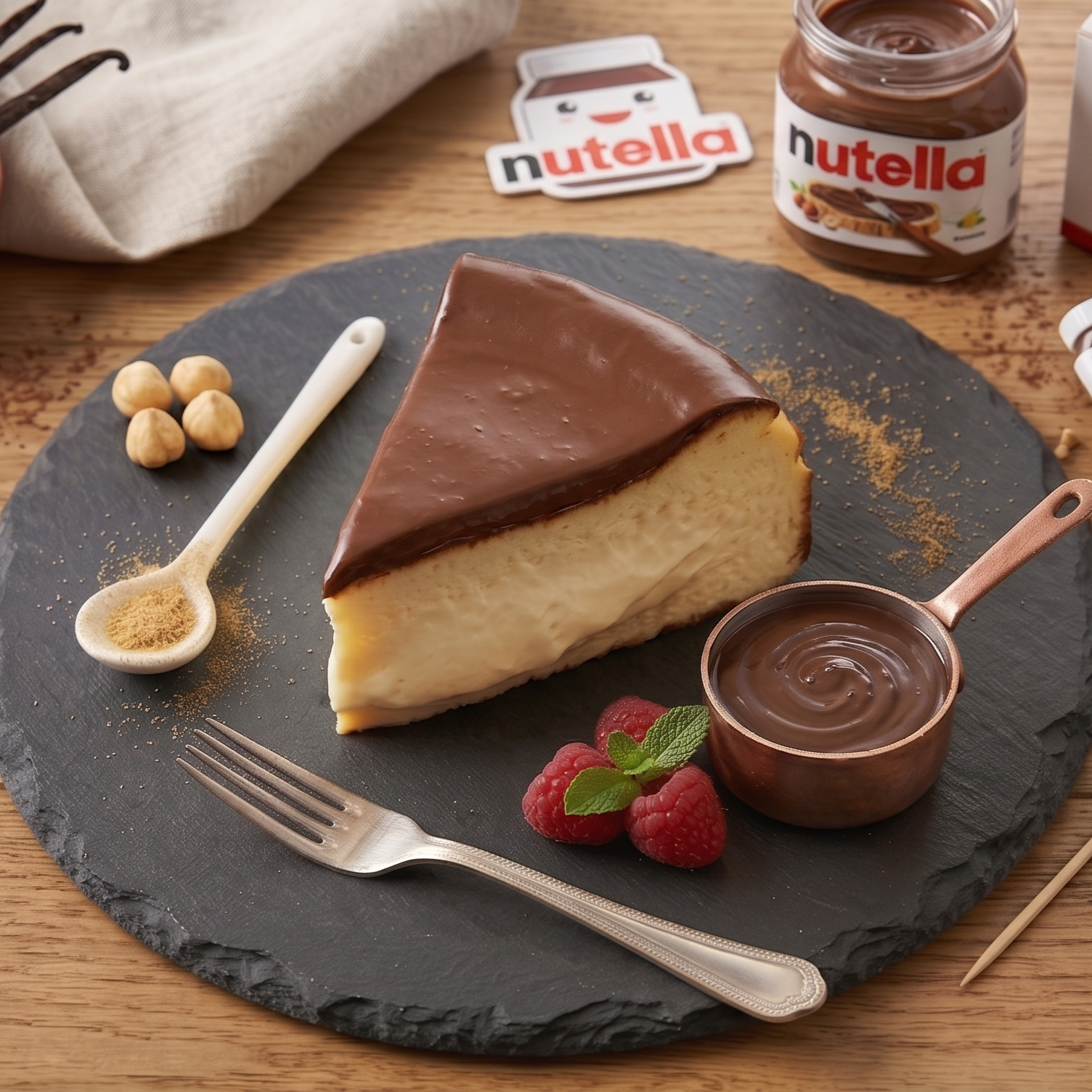 Nutellalı San Sebastian Cheesecake