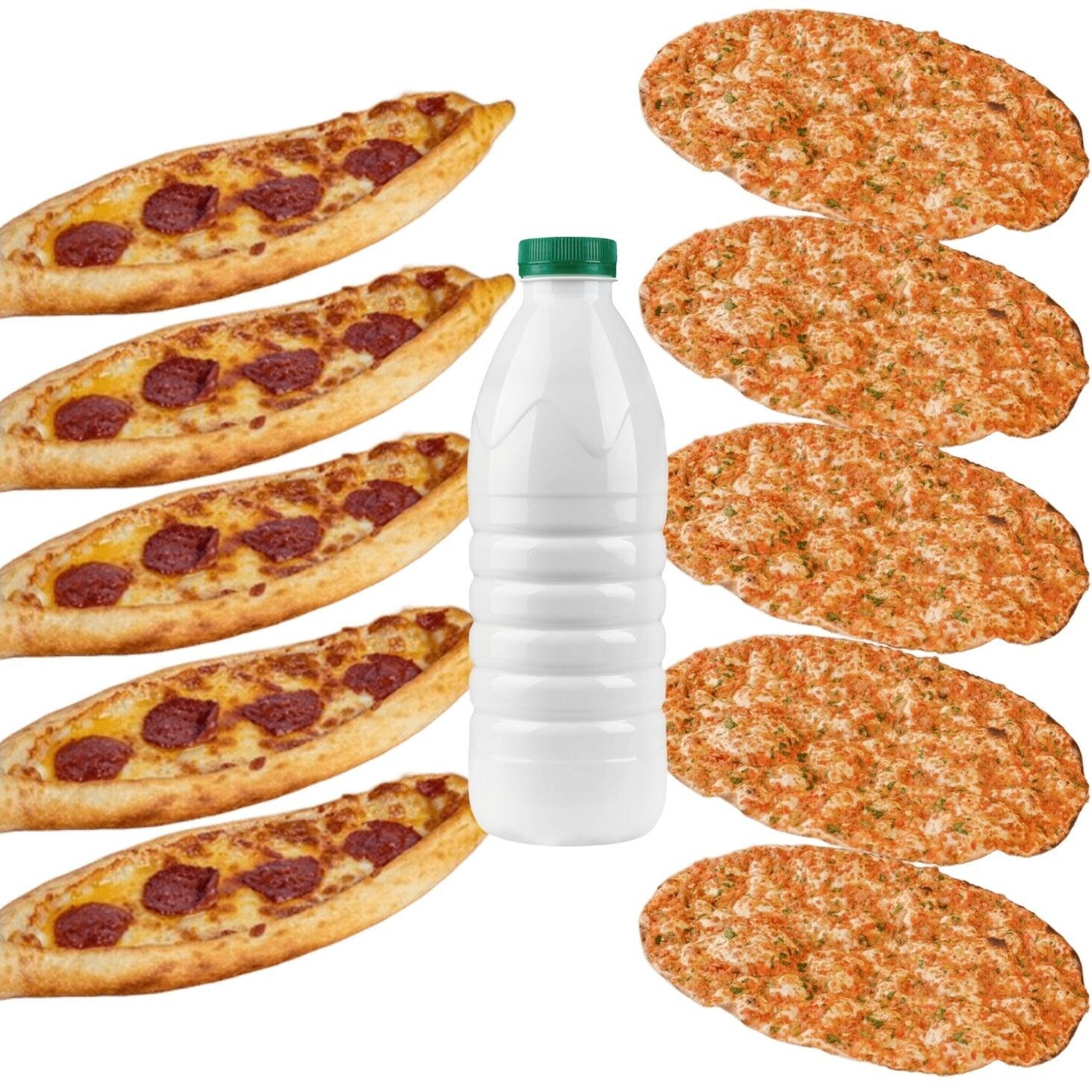 5 'Li Sucuklu Kaşarlı Cantık & 5 'Li Lahmacun Menü