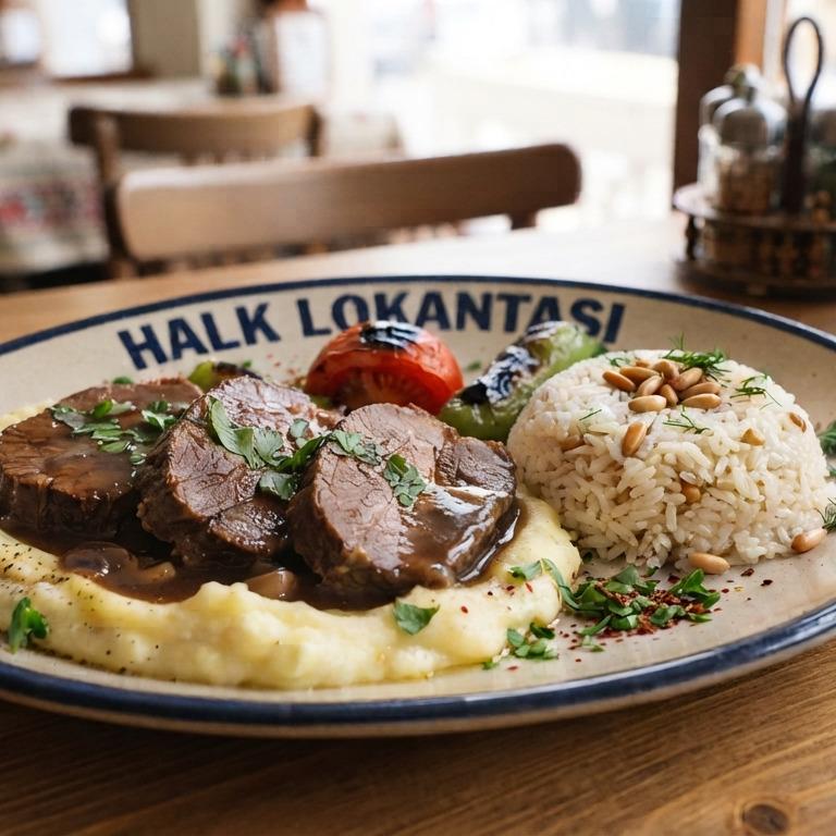 Halk Lokantası'ndan Rosto Köfte + Pilav veya Makarna