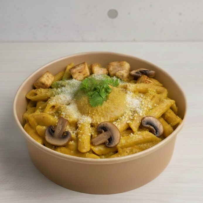 Köri Soslu Sebzeli Tavuklu Penne