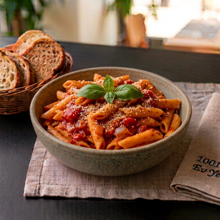 Domates Soslu Penne Makarna