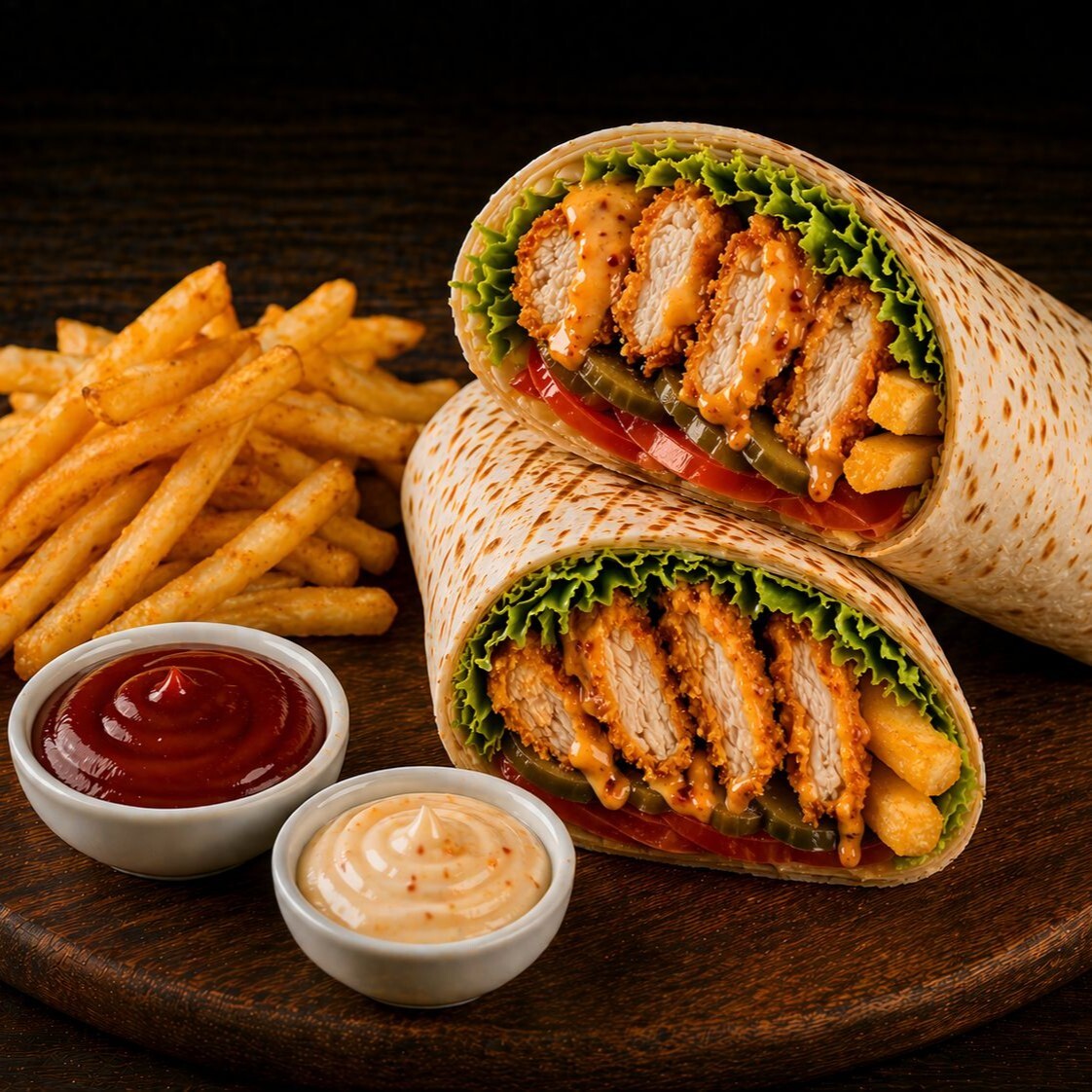 Spicy Tenders Roll Menü