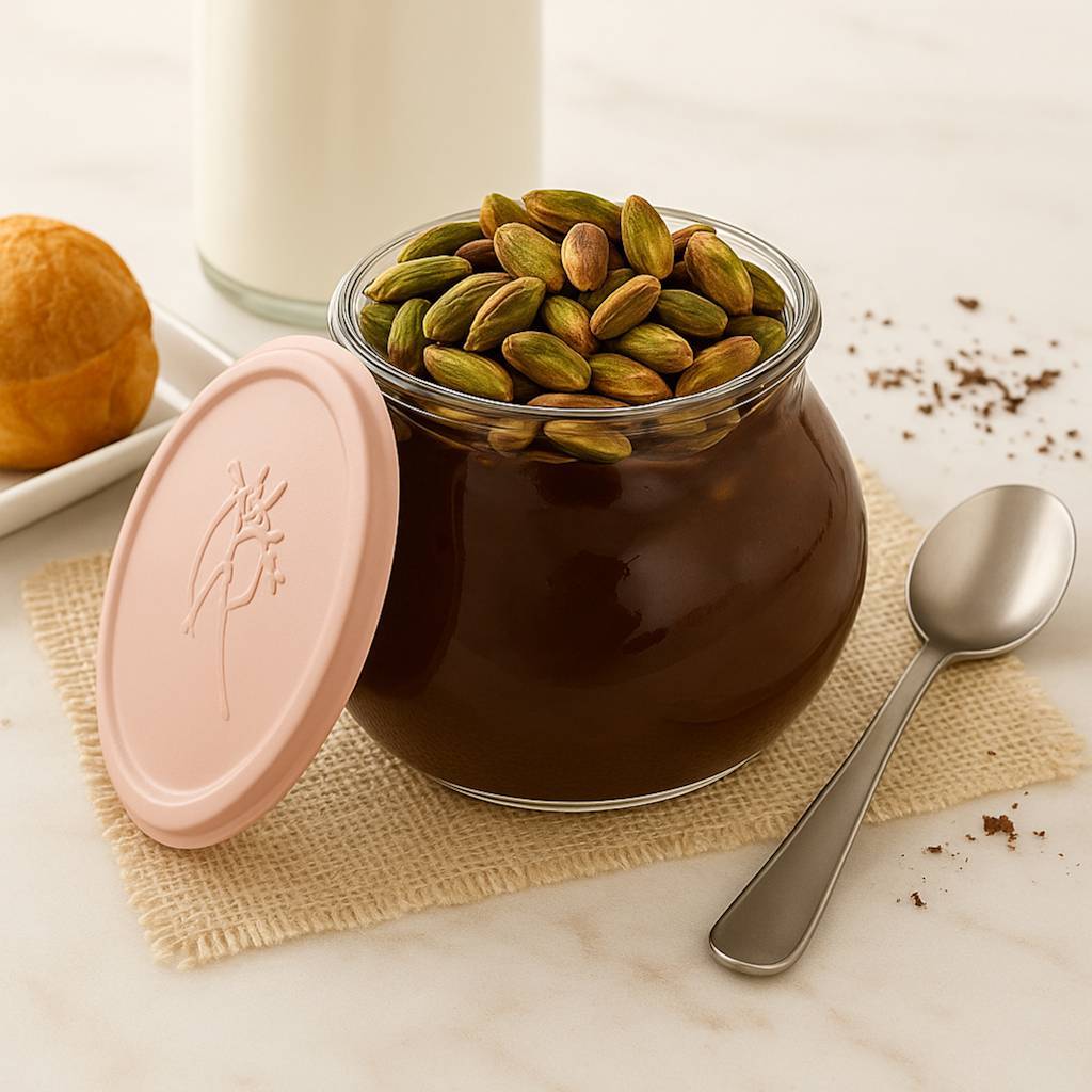 Kavanozda Antep Fıstıklı Profiterol (250 Gr)