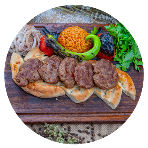 Porsiyon Köfte+Ayran+turşu+Pilav+Salata