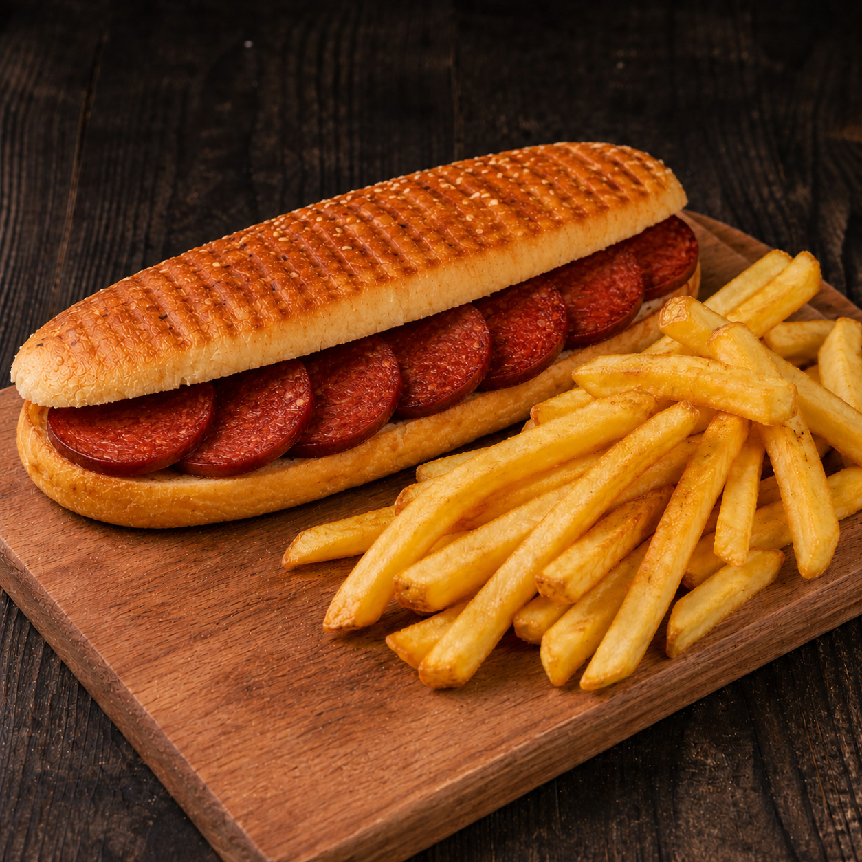 Tam Ekmek Sucuklu Tost Menü