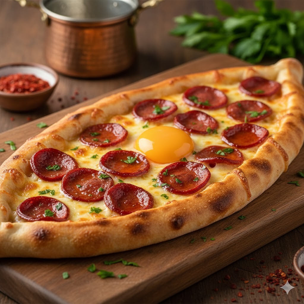 Sucuklu Yumurtalı Pide