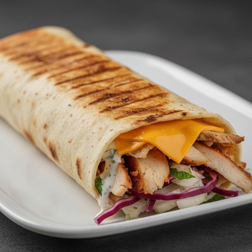 Cheddarlı Tavuk Döner Dürüm (100 g)