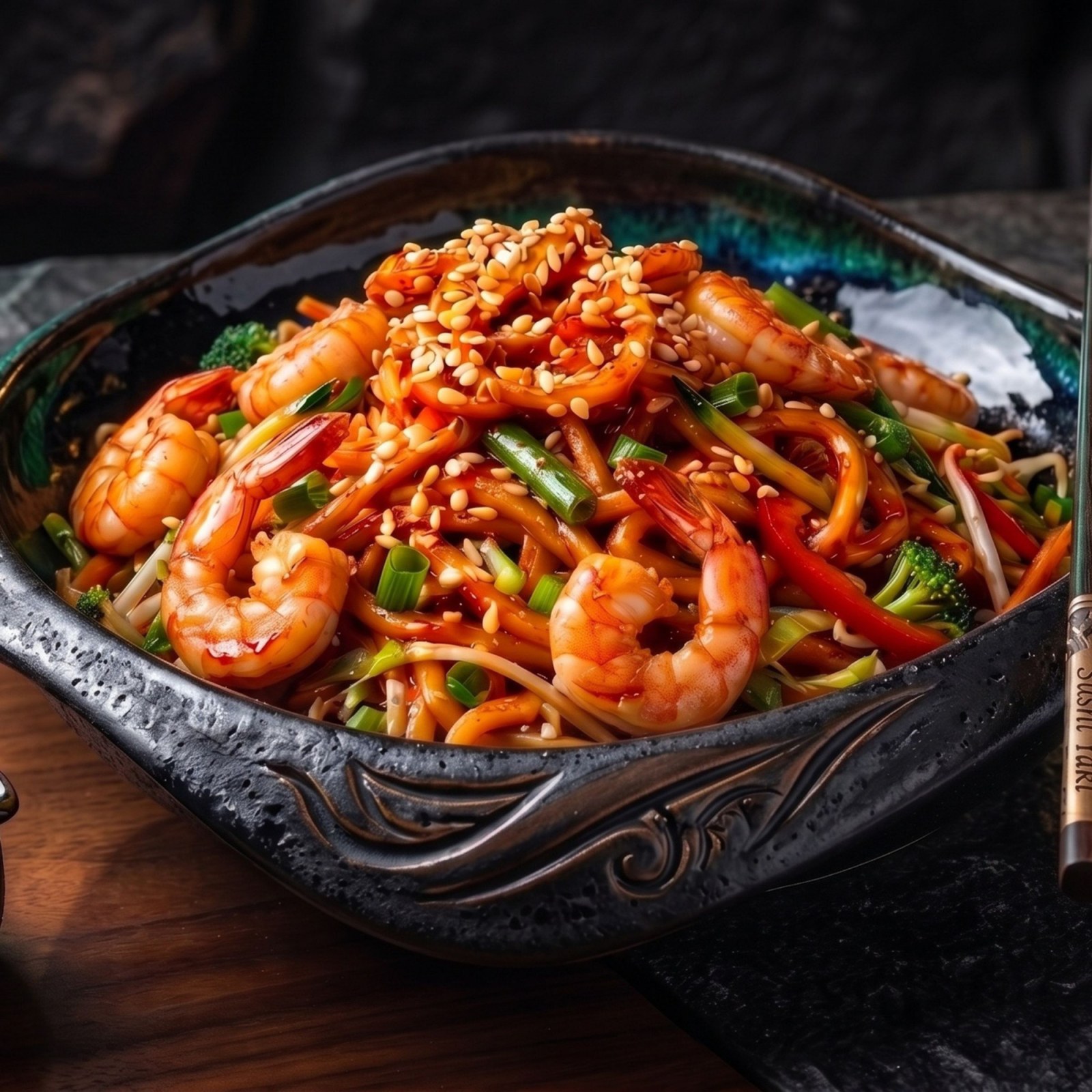 102- Karidesli Kajun Baharatlı Noodle