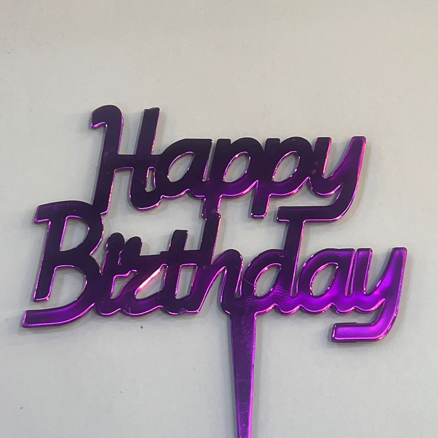 Happy Birthday Plastik Pasta Süsü