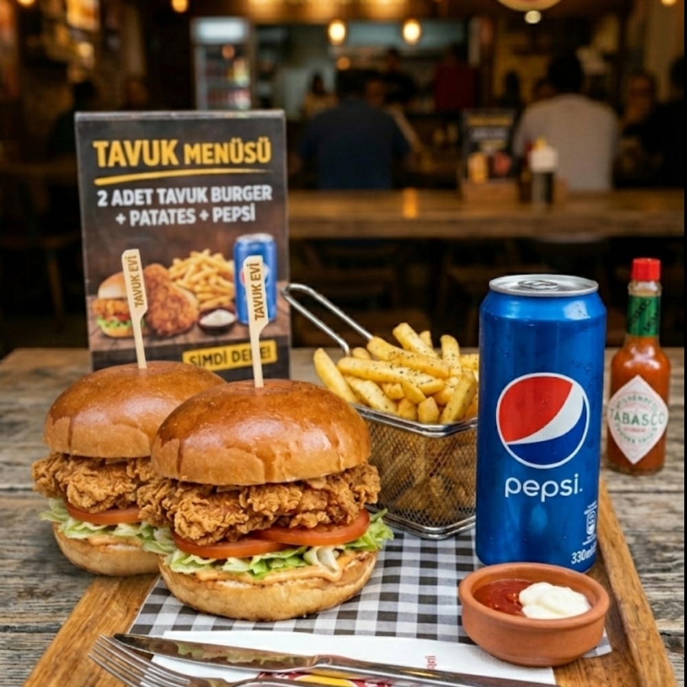 2'li Tavuk Burger Menü