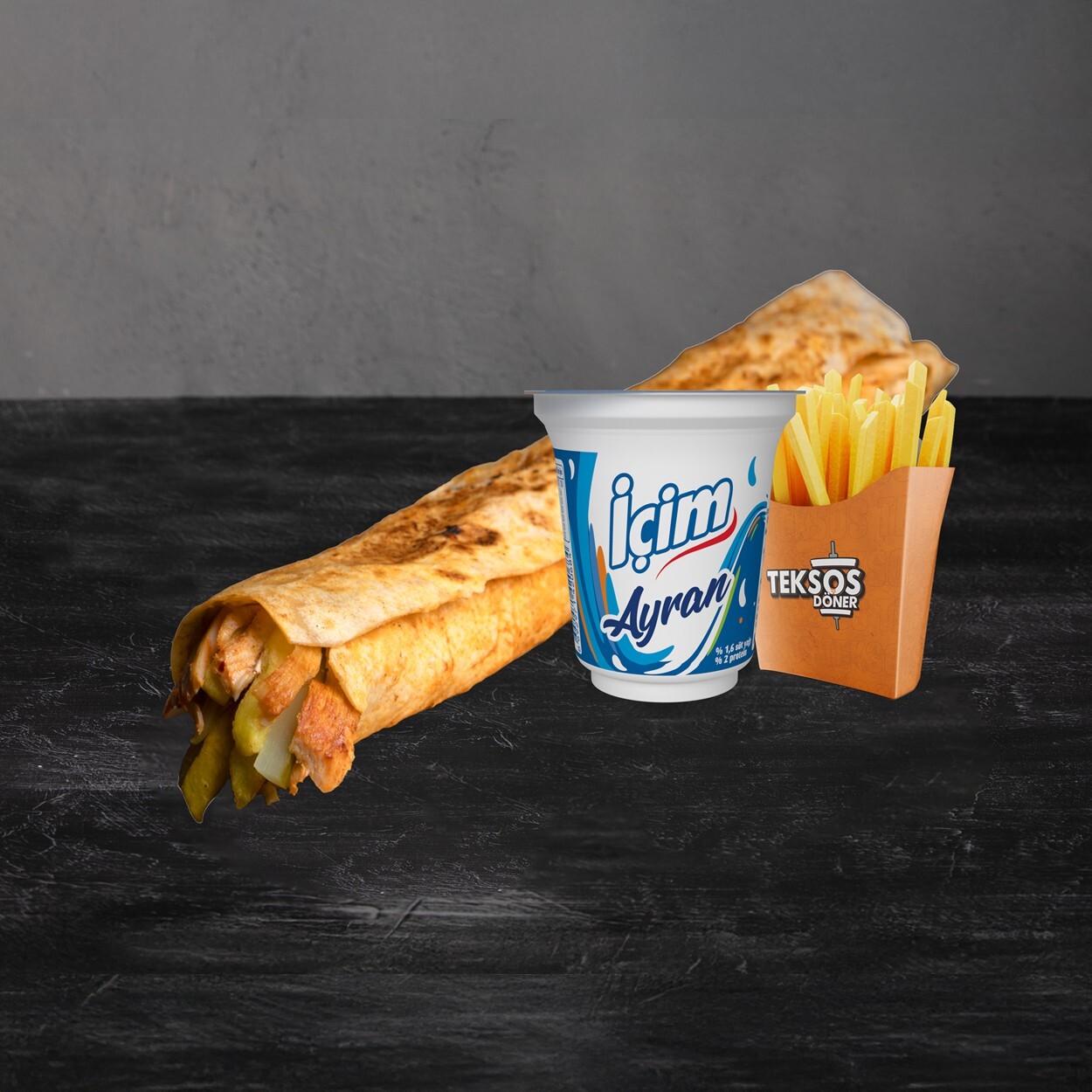 Tavuk Döner Teksos XLarge Dürüm Menü