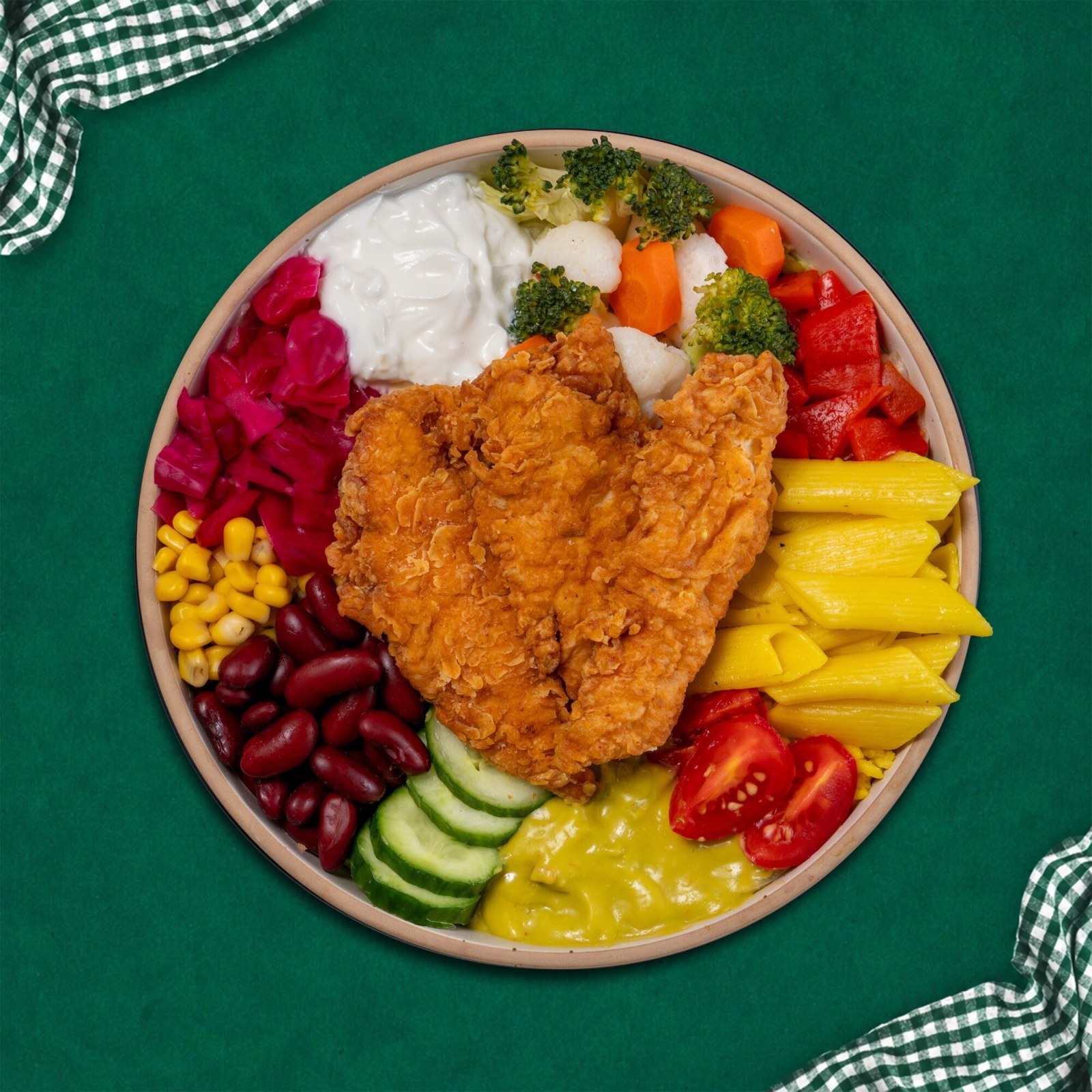 Çıtır Tavuklu Makarnalı Bowl