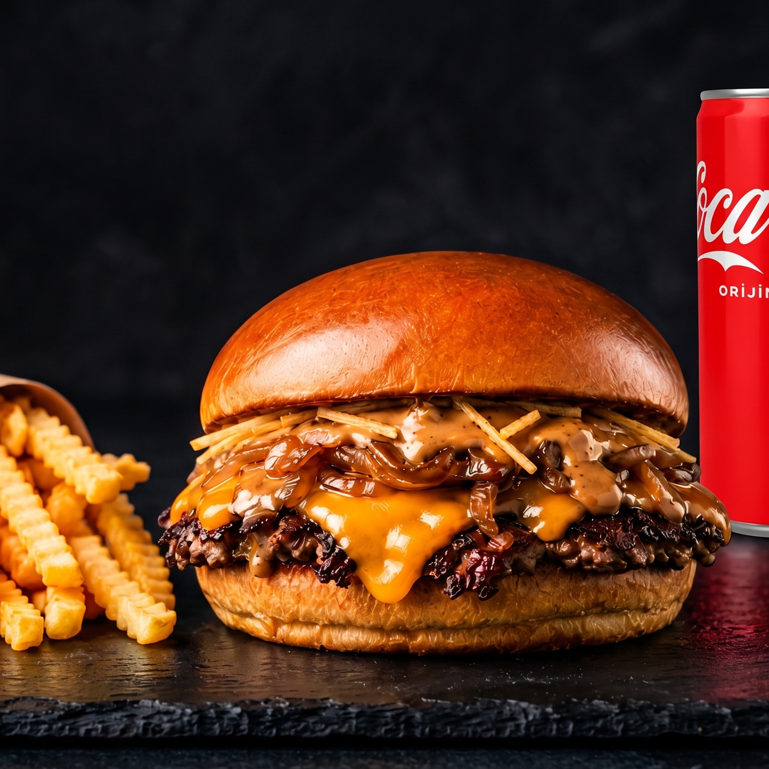 Single Cheese Smash Burger Menü