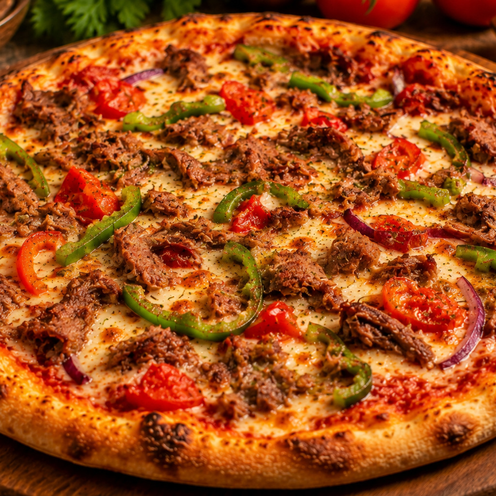 Kavurmalı Pizza (Büyük Boy)