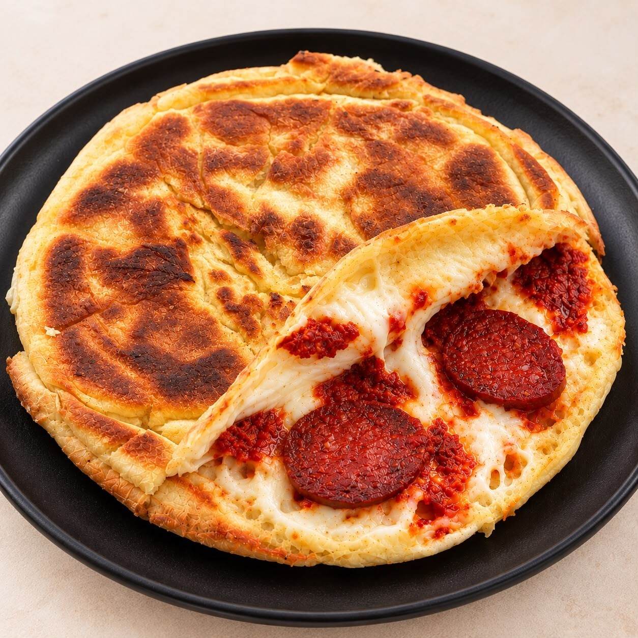 Sucuklu Kaşarlı Bazlama Tost