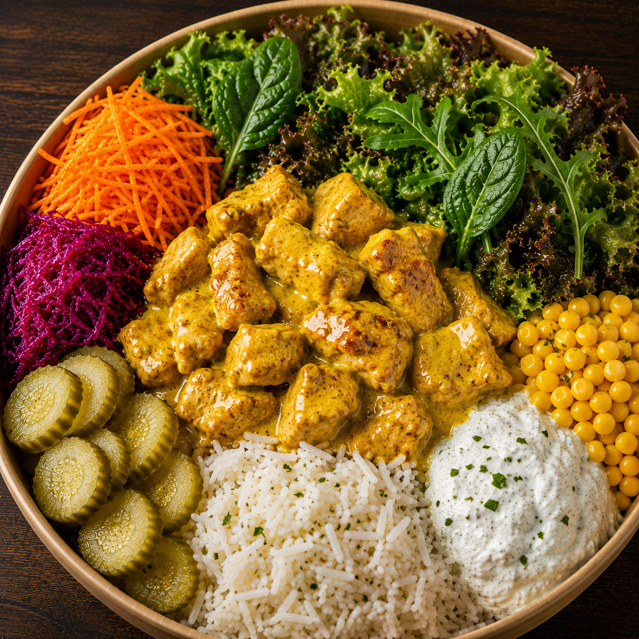 Köri Soslu Chicken Basmati Bowl