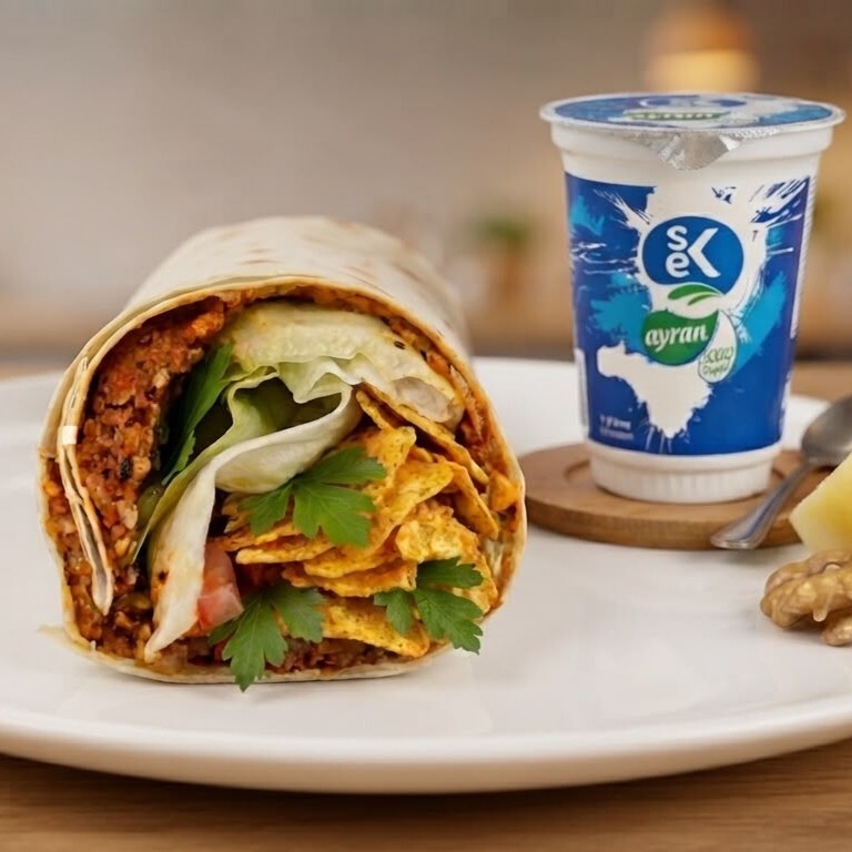 Doritoslu Çiğ Köfte Dürüm & Ayran (170 ml)