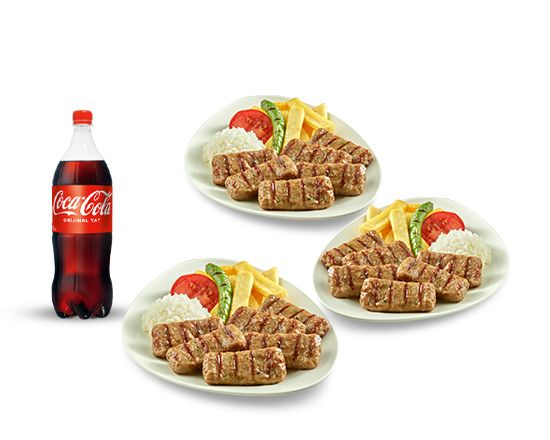 3 Adet Köfte Tabağı + 1 lt Cola