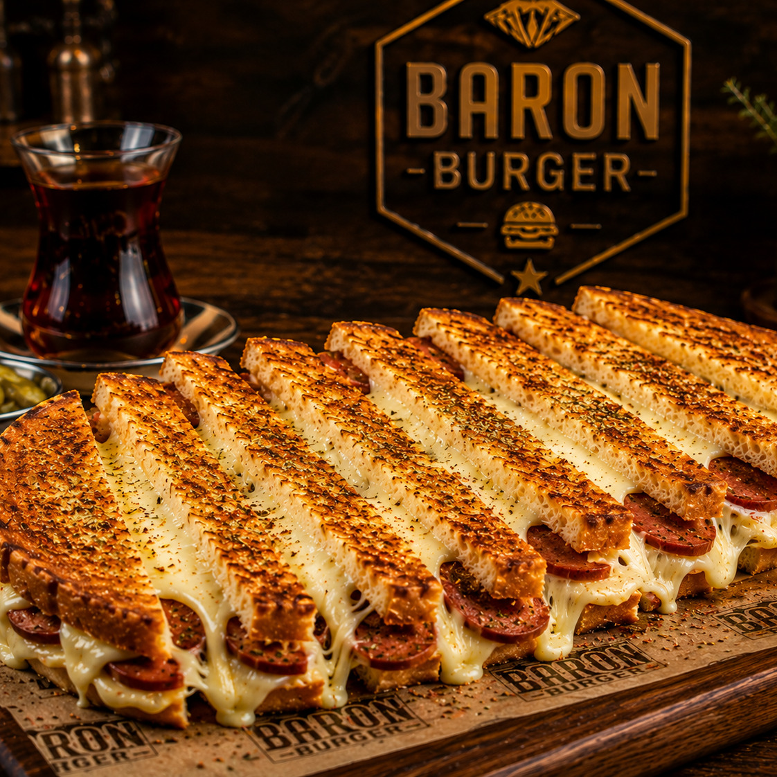Bol Kaşarlı Sucuklu Tost