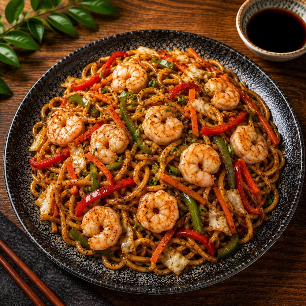Karidesli Noodle