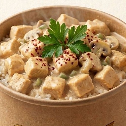 2'li Kovada Kremalı Mantarlı Tavuklu Pilav Menü