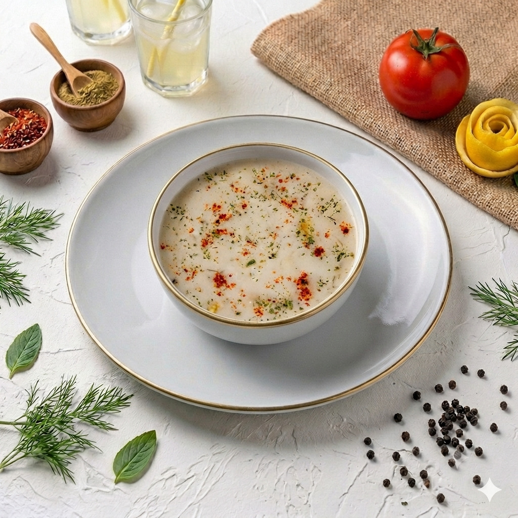 Soğuk Ayran Aşı Çorbası