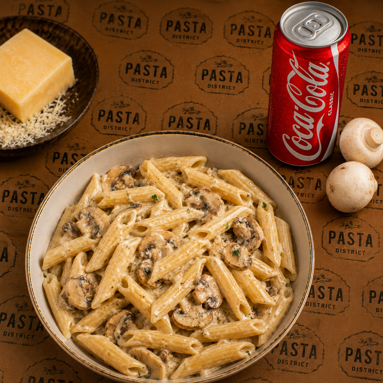 Kremalı Mantarlı Pasta Menü
