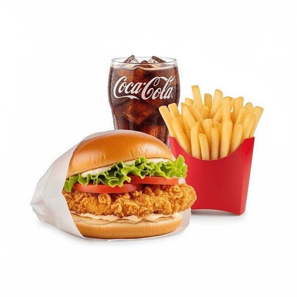 Harman Duble Chicken Burger+Patates+Meşrubat