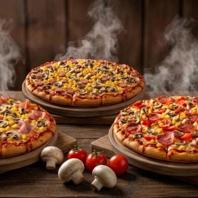 3'lü Orta Boy Pizza Menü